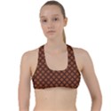 Halloween Palette Plaids Orange, Black Geometric  Criss Cross Racerback Sports Bra View1