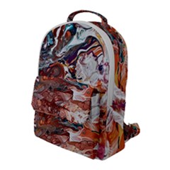 Summer Arabesque Flap Pocket Backpack (large) by kaleidomarblingart