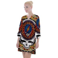 Grateful Dead Open Neck Shift Dress by Jancukart