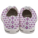 Geometric Pattern Purple Pattern Women s Low Top Canvas Sneakers View4