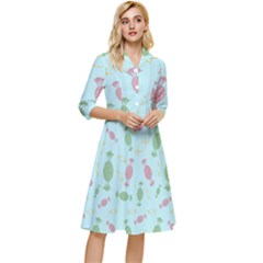 Toffees Candy Sweet Dessert Classy Knee Length Dress by Ravend