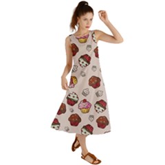 Cake Cupcake Sweet Dessert Food Summer Maxi Dress by Ravend