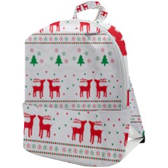 Christmas Illustration Texture Pattern Zip Up Backpack by danenraven