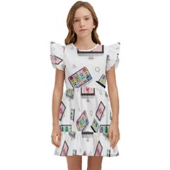 Computer Technology Communication Kids  Winged Sleeve Dress by Wegoenart