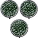 Leaves Pattern Wallpaper Watercolor Mini Round Pill Box (Pack of 3) View1