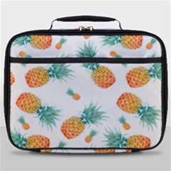 Pineapple Background Pattern Fruit Full Print Lunch Bag by Wegoenart