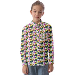 Sweet Dessert Food Cake Pattern Kids  Long Sleeve Shirt by Wegoenart