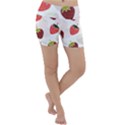 Strawberry Pattern Background Lightweight Velour Yoga Shorts View1