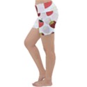 Strawberry Pattern Background Lightweight Velour Yoga Shorts View2