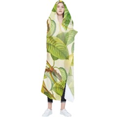 Pear Fruit Tree Organic Pattern Wearable Blanket by Wegoenart