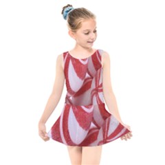 Christmas Candy Kids  Skater Dress Swimsuit by artworkshop