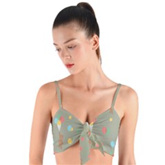 Bear 1 Woven Tie Front Bralet by nateshop