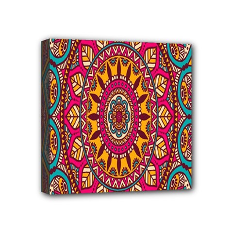 Buddhist Mandala Mini Canvas 4  X 4  (stretched) by nateshop