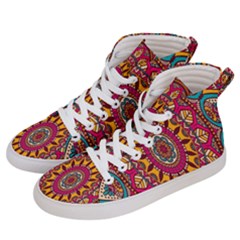 Buddhist Mandala Women s Hi-top Skate Sneakers by nateshop