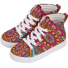 Buddhist Mandala Kids  Hi-top Skate Sneakers by nateshop