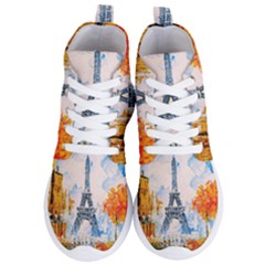 Eiffel Tower Landmark Architecture  Artistic Women s Lightweight High Top Sneakers by danenraven