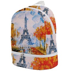 Eiffel Tower Landmark Architecture  Artistic Zip Bottom Backpack by danenraven