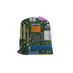 Illustration Motherboard Pc Computer Drawstring Pouch (medium) by danenraven