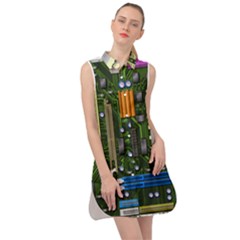 Illustration Motherboard Pc Computer Sleeveless Shirt Dress by danenraven