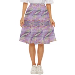 Purple Background Abstract Pattern Classic Short Skirt by Wegoenart