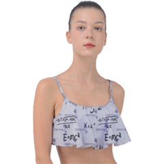 Pattern Wallpaper Math Formula Albert Einstein Frill Bikini Top by danenraven