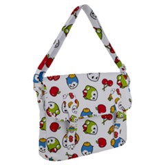 Illustration Vector Fruit Animal Cartoon Pattern Buckle Messenger Bag by Wegoenart