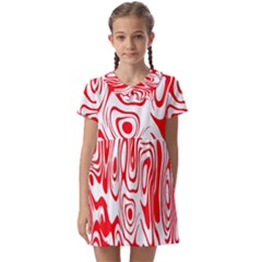 Red Kids  Asymmetric Collar Dress by nateshop