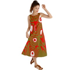 Red-dark Summer Maxi Dress by nateshop