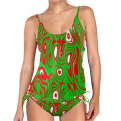 Red-green Tankini Set by nateshop