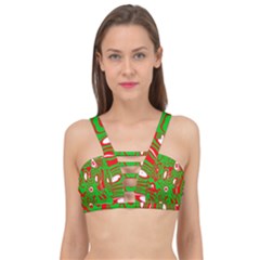 Red-green Cage Up Bikini Top by nateshop