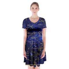 Card The Main Star Short Sleeve V-neck Flare Dress by Wegoenart