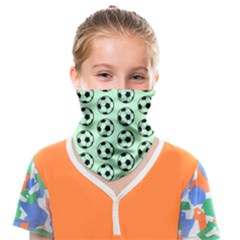 Pattern Ball Soccer Background Face Covering Bandana (kids) by Wegoenart