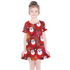 Seamless-santa Claus Kids  Simple Cotton Dress by nateshop