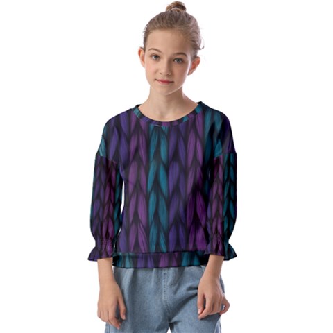 Background Kids  Cuff Sleeve Top by nateshop