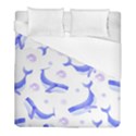 Whale Fish Sea Pattern Mammal Ocean Duvet Cover (Full/ Double Size) View1