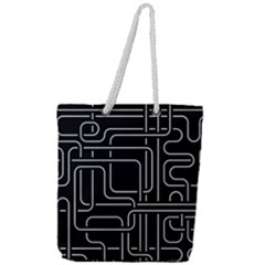 Illustration Circuit Cpu Pcb Electronic Wires Full Print Rope Handle Tote (large) by Wegoenart