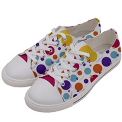 Background Polka Dot Men s Low Top Canvas Sneakers by Ravend