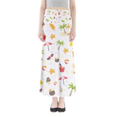 Summer Backgroundnature Beach Full Length Maxi Skirt by Ravend