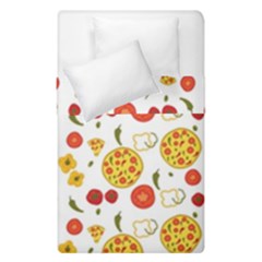 Illustration Pizza Background Vegetable Duvet Cover Double Side (single Size) by Ravend