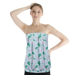 Flower Pattern Wallpaper Seamless Strapless Top by Ravend