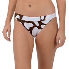 Brown White Cow Band Bikini Bottom by ConteMonfrey