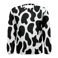 Cow Black And White Spots Men s Long Sleeve Tee by ConteMonfrey