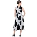 Black and white spots Round Neck Boho Dress View2