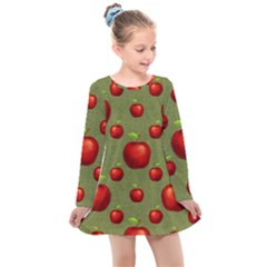 Apples Kids  Long Sleeve Dress by nateshop