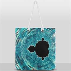 Mandelbrot Apple Fractal Abstract Full Print Rope Handle Tote (large) by Wegoenart