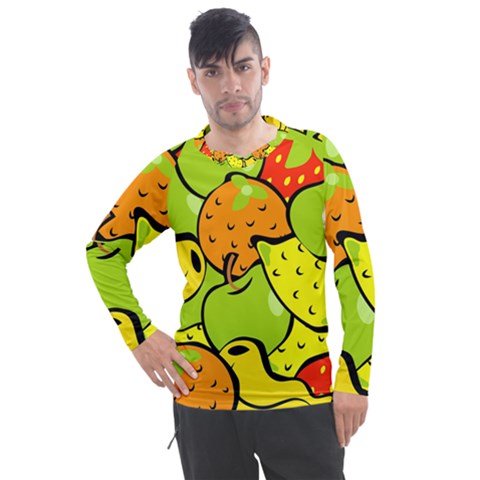 Fruit Food Wallpaper Men s Pique Long Sleeve Tee by Dutashop