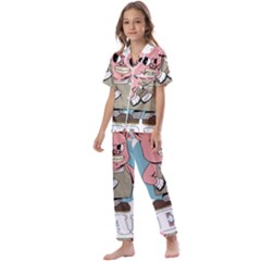 Halloween Kids  Satin Short Sleeve Pajamas Set by Sparkle