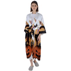 Halloween Maxi Satin Kimono by Sparkle