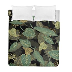 Autumn Fallen Leaves Dried Leaves Duvet Cover Double Side (full/ Double Size) by Ravend