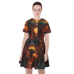 Red And Black Dragon Fire Sailor Dress by danenraven